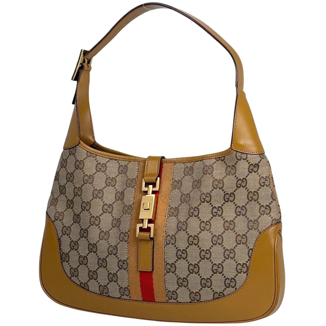 Gucci GUCCI Shoulder Bag Jackie Line GG Canvas Brown 3444 Women's: --- Catalog ---Category: SizeSize (HxWxD): 20.5cm x 32cm x 3cm / 8.07'' x 12.59'' x 1.18''Category: DesignType: Shoulder bagColor: BrownGender: WomenMaterial: GG canvas , Leather Category: GeneralBran