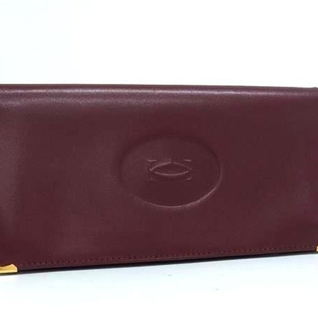 Cartier Long Wallet, Must Line, Bordeaux Leather, Men's Bi-fold Billfold (1 of 10)