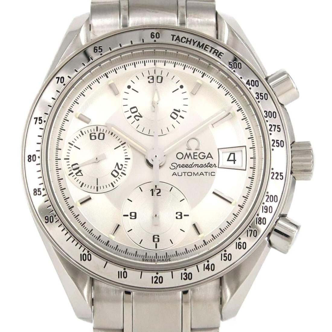 Omega Speedmaster Date 3513.30 Stainless Steel Automatic Watch: --- Catalog ---Category: SizeWrist Size: 16.5cm / 6.49''Case Diameter: 39mm / 1.54''Category: DesignType: WristwatchGender: MenColor (Dial): SilverMaterial (Band): Stainless steelMaterial (Case): Stai