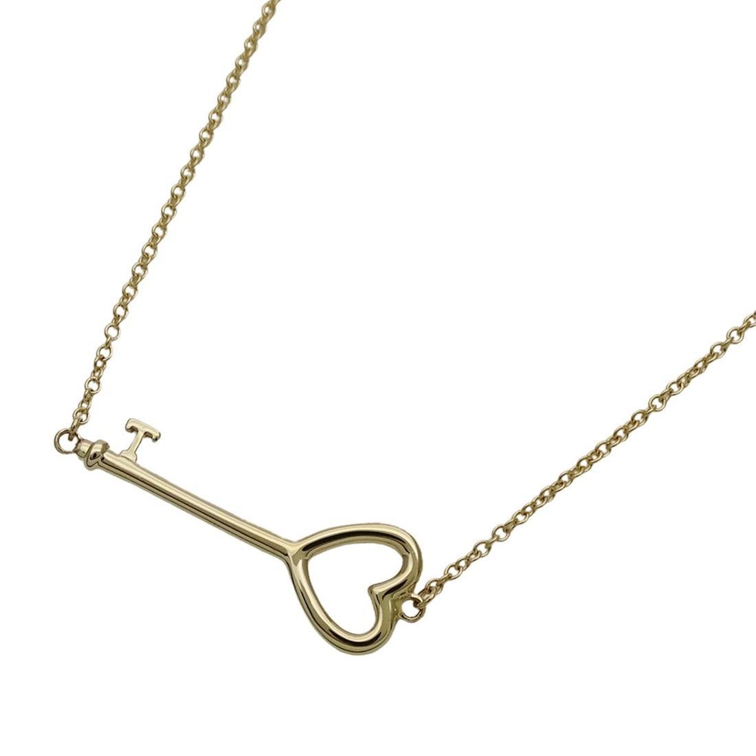 Tiffany & Co. Women's Necklace, 750YG Heart Key Design, Yellow Gold Jewelry: --- Catalog ---Category: SizePendant Size: 8.4mm x 23mm / 0.33'' x 0.9''Neck Circumference: 41 cm / 16.14''Category: DesignColor: Yellow goldGender: WomenMaterial: Yellow gold (18K)Necklace Type: Neck