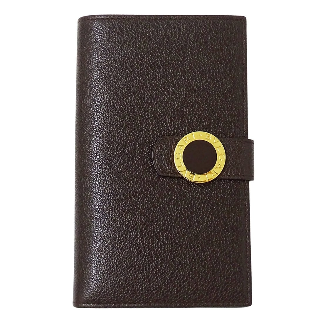 BVLGARI men's wallet, brand name, long leather, dark brown, bi-fold.: --- Catalog ---Category: SizeSize (HxWxD): 17cm x 10.5cm x 2.5cm / 6.69'' x 4.13'' x 0.98''Category: DesignType: Long wallet (bi-fold)Color: Dark brownGender: MenMaterial: Leather Category: GeneralBra