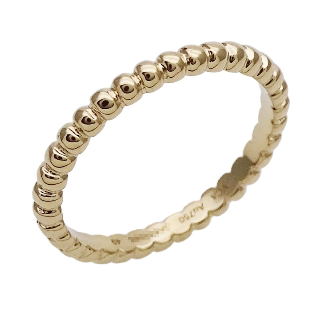 Van Cleef & Arpels ring for women, brand name, 750YG, Perlee, small, yellow gold, size #49: --- Catalog ---Category: SizeJP Size: 9US Size: 5Category: DesignType: Band ringColor: Yellow goldGender: WomenMaterial: Yellow gold (18K)Category: GeneralBrand: Van Cleef & Arpels--- Item List ---Sec
