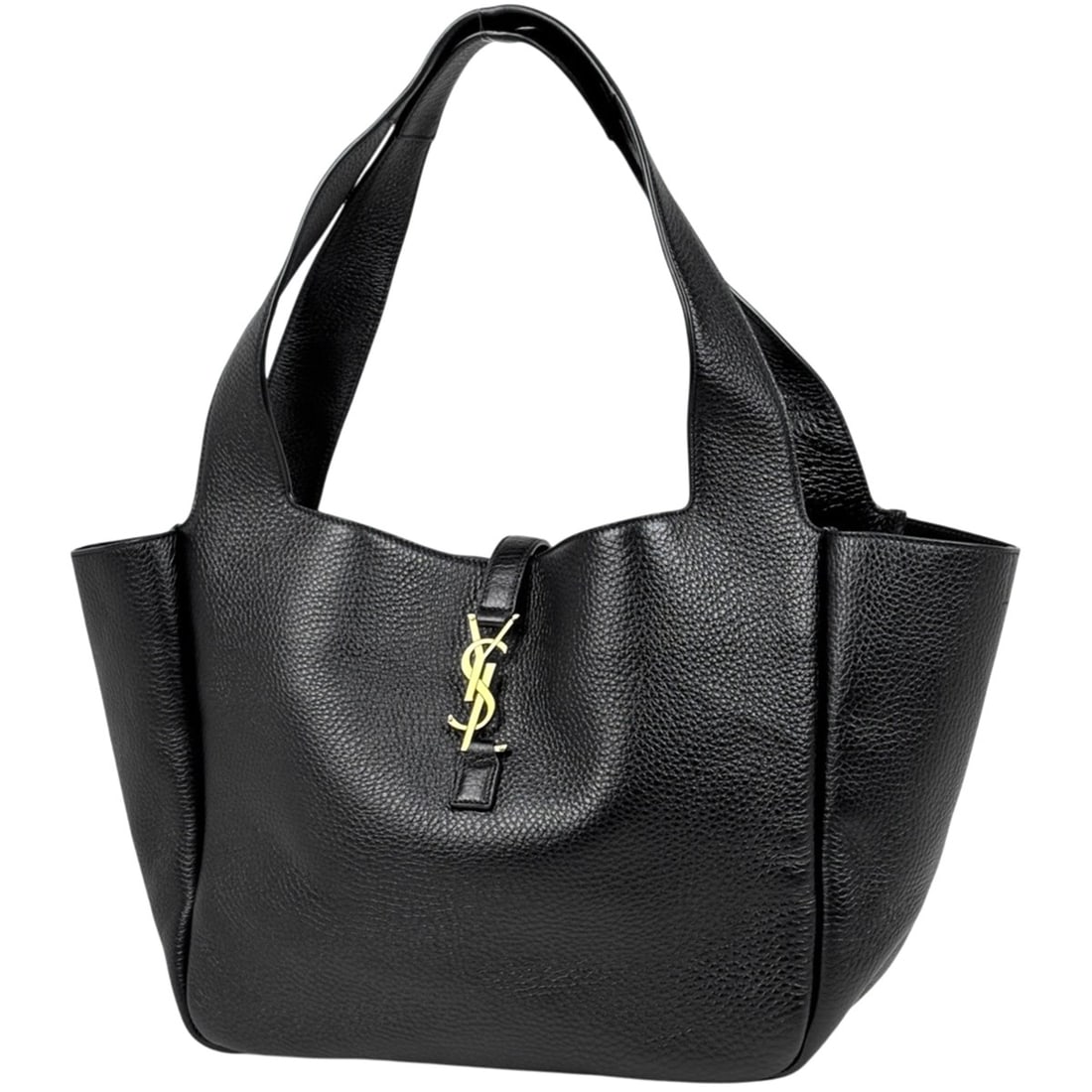 Saint Laurent Le Sancassette Bear Tote Bag, Leather, Black, 763435, Women's (1 of 11)