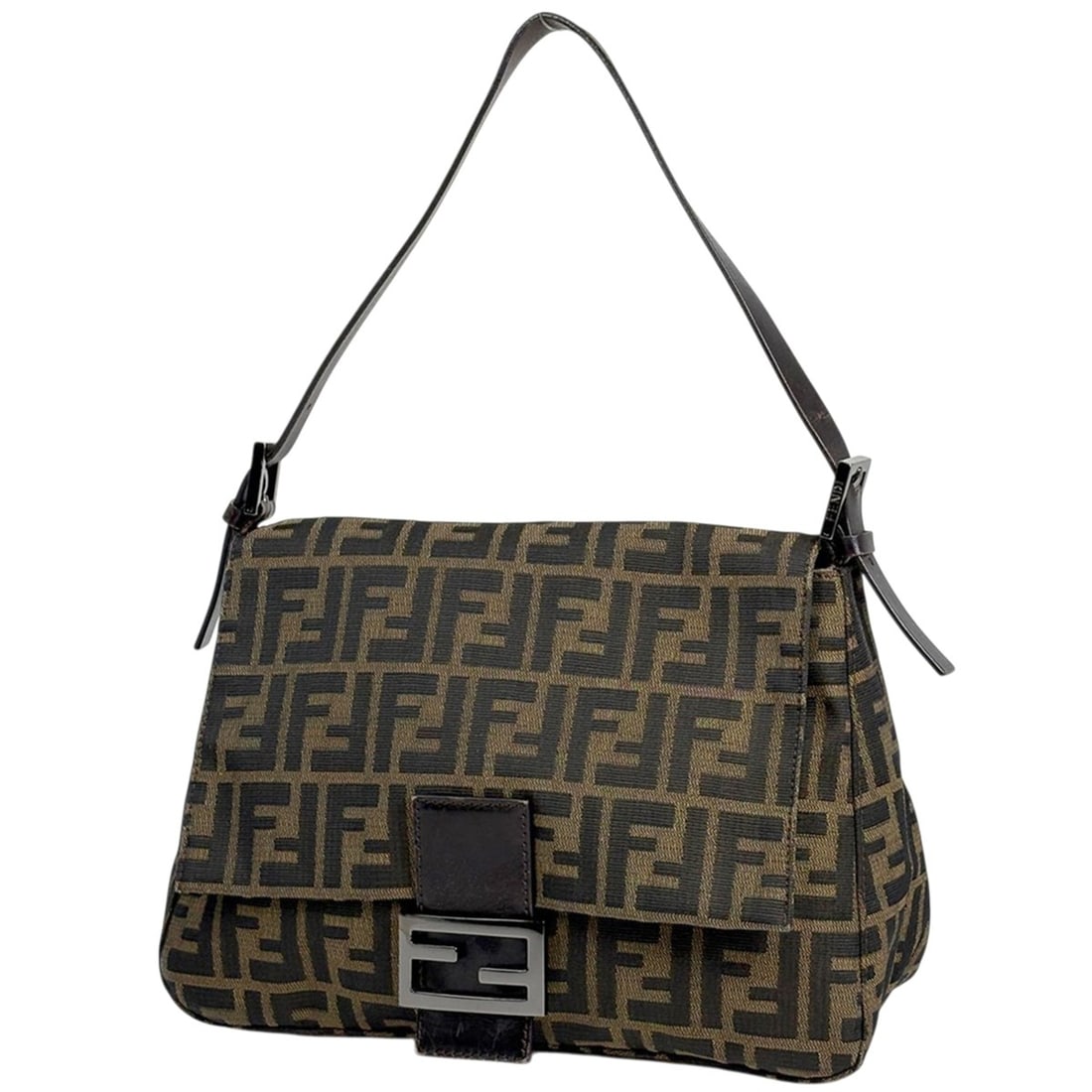 Fendi FENDI Shoulder Bag Zucca Pattern Mamma Baguette Canvas Brown 8BR001 Women's: --- Catalog ---Category: SizeSize (HxWxD): 21cm x 29cm x 12cm / 8.26'' x 11.41'' x 4.72''Category: DesignType: Shoulder bagColor: BrownGender: WomenMaterial: Canvas , Leather Category: GeneralLine: Zu
