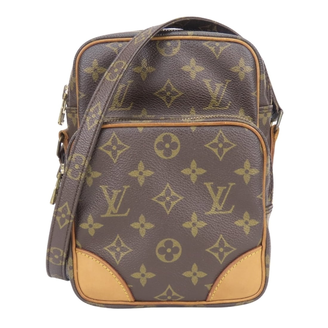 Louis Vuitton Amazon Shoulder Bag M45236 Monogram Natural Leather Brown Crossbody for Women LOUIS (1 of 20)