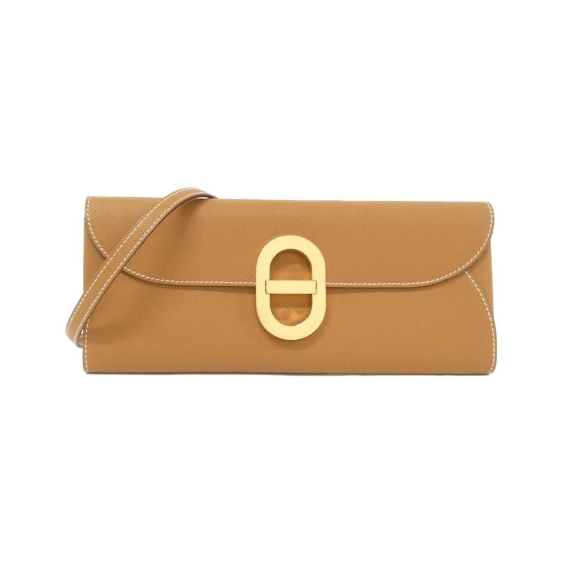Hermes Hermès Maillon To Go 084021CC Shoulder Wallet: --- Catalog ---Category: SizeSize (HxWxD): 10cm x 24cm x 3cm / 3.93'' x 9.44'' x 1.18''Category: DesignType: Chain/Shoulder walletColor: GoldGender: Women,MenMaterial: Epsom leather Category: GeneralM