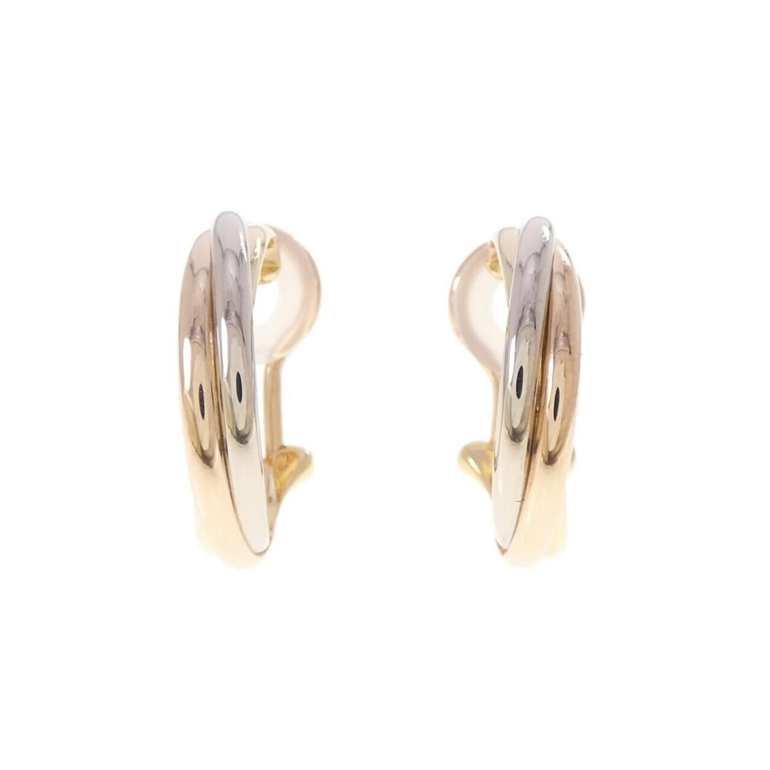 Cartier Trinity Earrings: --- Catalog ---Category: SizeSize (HxWxD): 20.00mm x 4.00mm / 0.79'' x 0.16''Category: DesignType: Stud earringsGender: WomenMaterial: Pink gold (18K), White gold (18K), Yellow gold (18K)Category: Gen