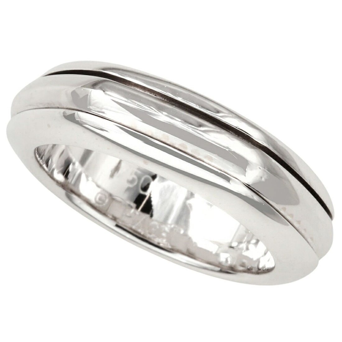 Piaget Possession Ring, 8.7g, 18K White Gold, Size #51 (approx. US size 11), Rotating.: --- Catalog ---Category: SizeJP Size: 11US Size: 6Category: DesignType: Band ringColor: White goldGender: Men,WomenMaterial: White gold (18K)Category: GeneralBrand: Piaget--- Item List ---Section: Con