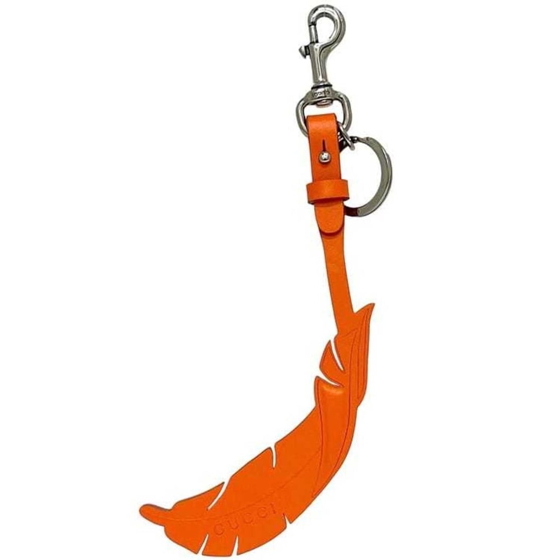 Gucci Feather Keychain Charm 822096 AAENW GUCCI Leather Orange Unisex: --- Catalog ---Category: DesignType: KeyringColor: OrangeGender: Men,WomenMaterial: LeatherCategory: GeneralBrand: GucciCountry of Origin: Italy--- Item List ---Section: ConditionRanking: Rank S Used 