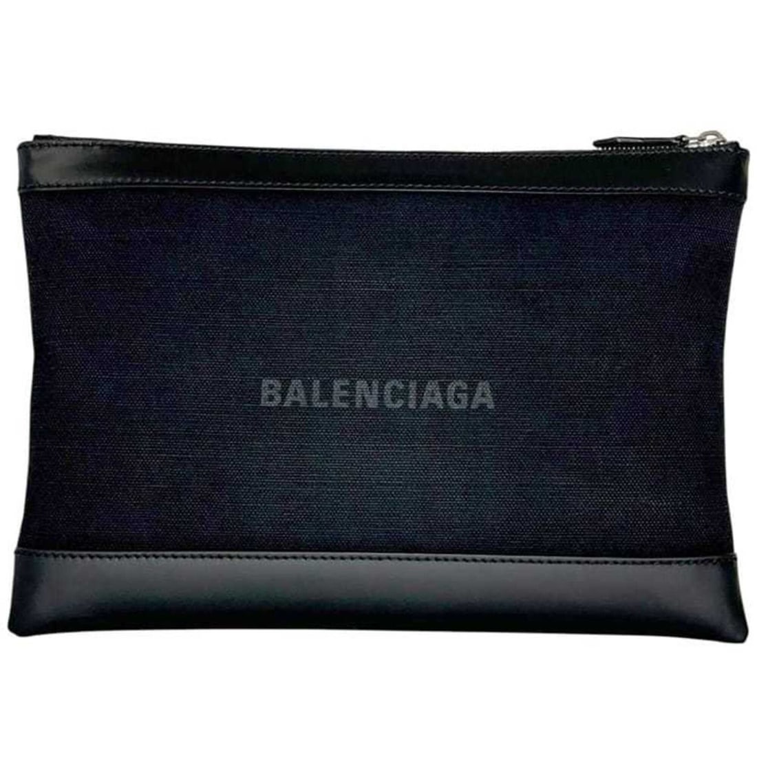 Balenciaga Clutch Bag Navy Clip M 373834 1000 V 528147 BALENCIAGA Canvas Leather Black Men's: --- Catalog ---Category: SizeSize (HxWxD): 23cm x 33cm x 5cm / 9.05'' x 12.99'' x 1.96''Category: DesignType: Clutch bagColor: BlackGender: MenMaterial: Canvas , Leather Category: GeneralBrand: Balenc