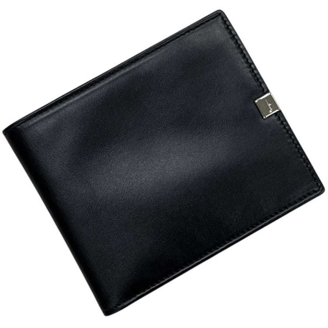 Salvatore Ferragamo Bi-fold Wallet KK 66 8123 Leather Black Women's