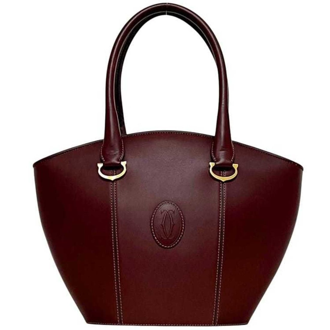 Cartier tote bag, handbag, Must series, CARTIER leather, burgundy, women's.: --- Catalog ---Category: SizeSize (HxWxD): 25cm x 35cm x 11cm / 9.84'' x 13.77'' x 4.33''Category: DesignType: Handbag, Tote bagColor: BordeauxGender: WomenMaterial: Leather Category: GeneralBrand: Ca