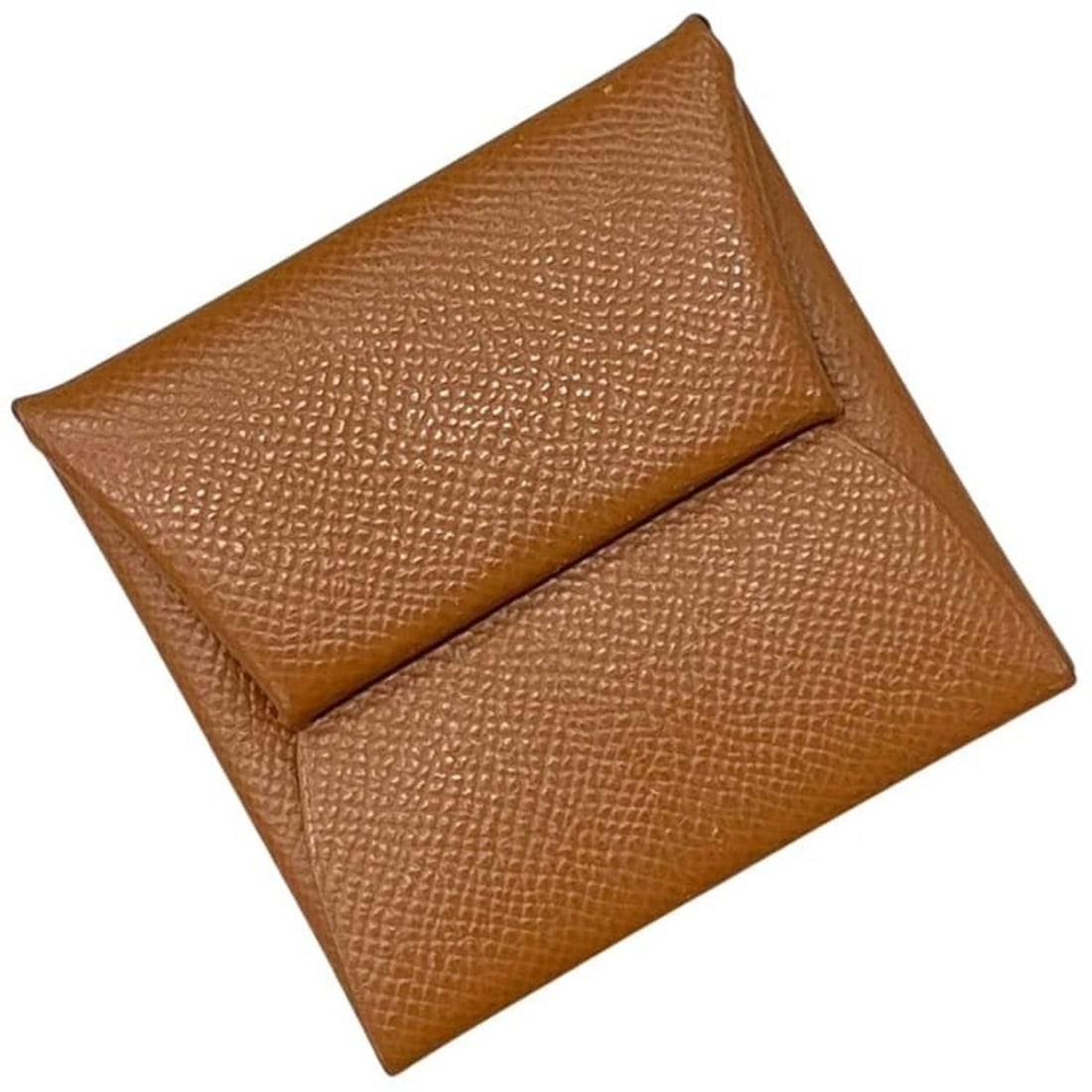 Hermes Bastia Coin Purse, T-stamp, Epsom Leather, Brown, Women's