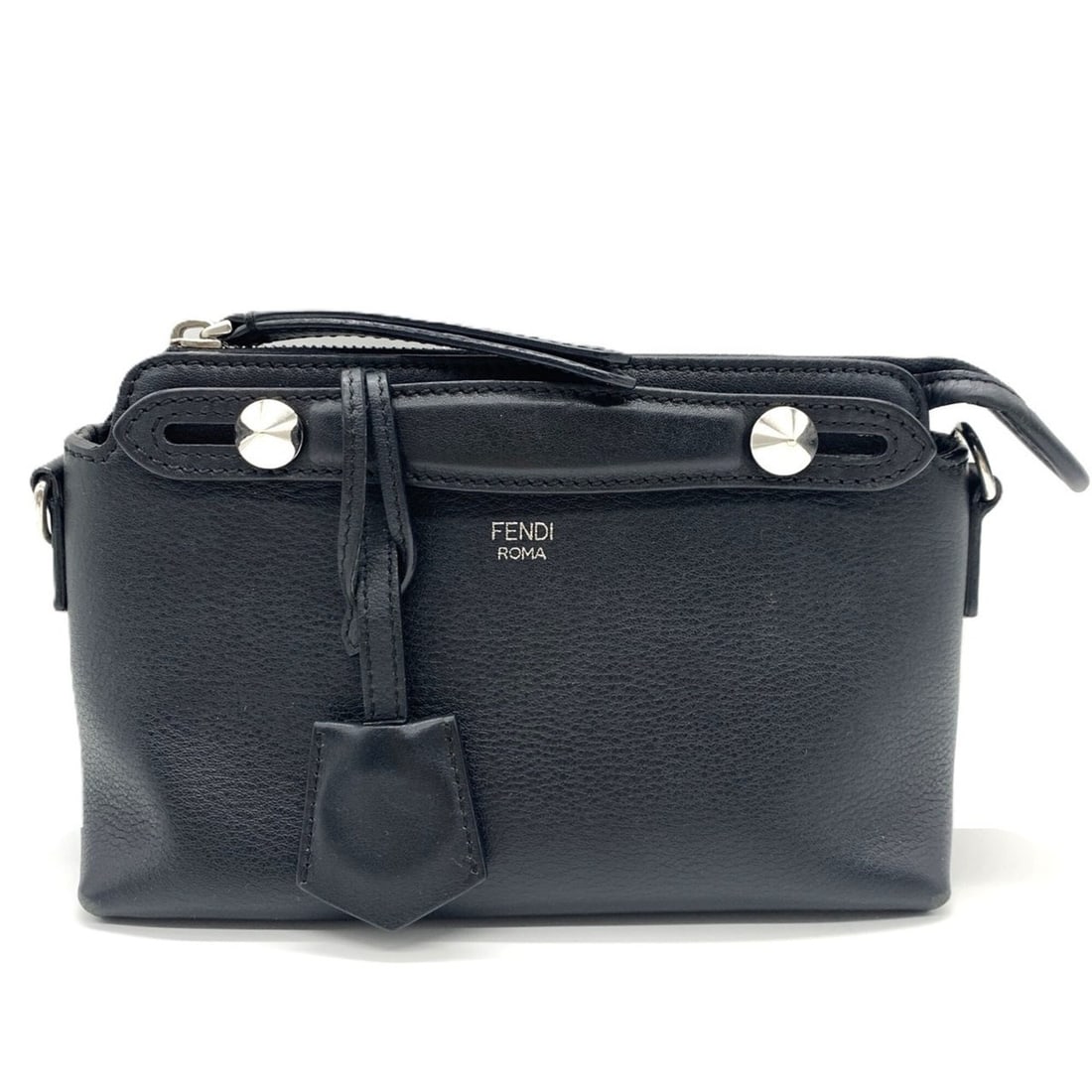 Fendi Mini By The Way Black Shoulder Bag Handbag Leather 8BL135 FENDI: --- Catalog ---Category: SizeWeight: 415g / 14.63oz.Size (HxWxD): 12.5cm x 21cm x 9cm / 4.92'' x 8.26'' x 3.54''Strap Length: 130cm / 51.18''Handle Length: 4cm / 1.57''Category: DesignType: Shoulder b