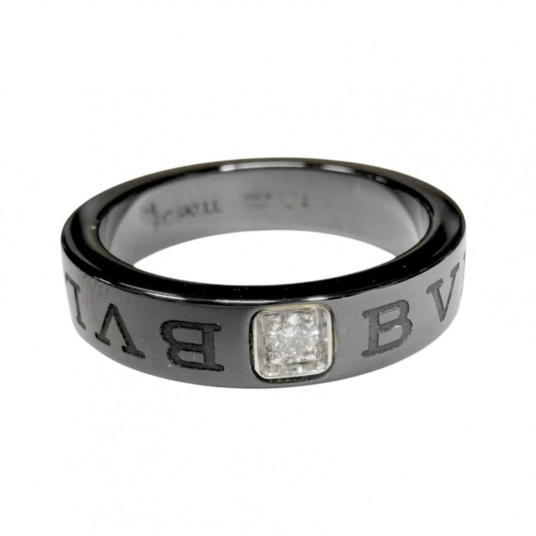 Bvlgari Bulgari Women's Ring, Jewelry Accessory, Au750 18K White Gold, Size 54, Ceramic, Diamond,: --- Catalog ---Category: SizeJP Size: 13US Size: 6.5Category: DesignType: Band ringColor: BlackGender: WomenMaterial: Ceramic, White gold (18K)Category: GeneralLine: Bvlgari BvlgariBrand: BvlgariCount