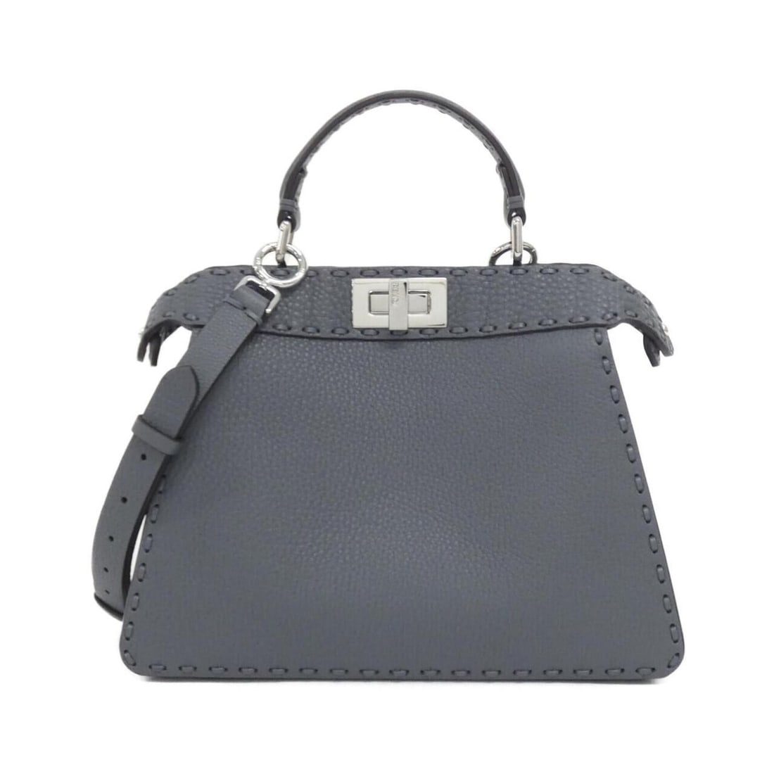 Fendi SELLERIA Peekaboo I See You Small 8BN327 ARBB Handbag: --- Catalog ---Category: SizeSize (HxWxD): 21cm x 27cm x 12cm / 8.26'' x 10.62'' x 4.72''Category: DesignType: HandbagColor: GrayGender: Women,MenMaterial: Leather Hardware Color: SilverLeather/Fur
