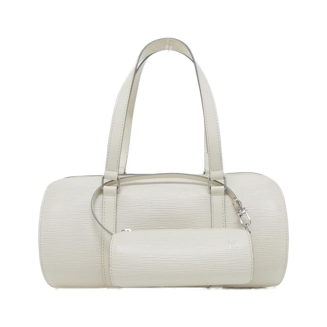 Louis Vuitton Epi Soufflot M5286J Handbag: --- Catalog ---Category: SizeSize (HxWxD): 16cm x 31cm x 14cm / 6.29'' x 12.2'' x 5.51''Category: DesignType: Handbag, PouchColor: LV Off WhiteGender: WomenMaterial: Leather Hardware Color: SilverLeat