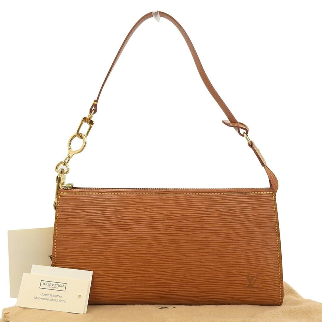 Louis Vuitton Epi Pochette Accessoires M52948 Pouch: --- Catalog ---Category: SizeSize (HxWxD): 13cm x 24cm x 3cm / 5.11'' x 9.44'' x 1.18''Category: DesignType: PouchColor: Brown, Gold CipangoGender: WomenMaterial: Leather Category: GeneralBrand: