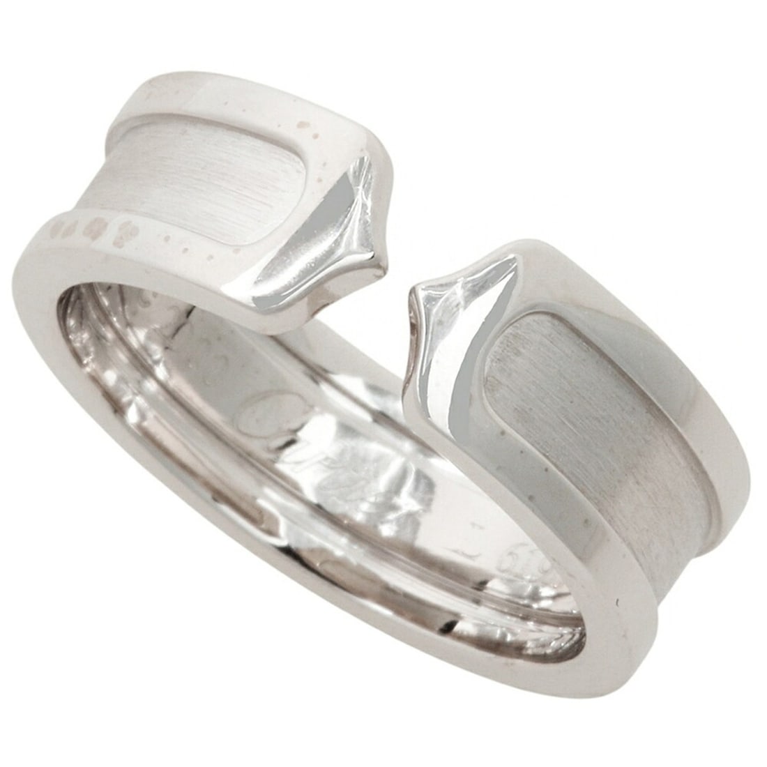 Cartier C2 Ring, approximately 7.6g, 18K White Gold, Size #53 (approximately US size 13): --- Catalog ---Category: SizeUS Size: 6.5Brand Size: 53Category: DesignType: Band ringGender: WomenMaterial: White gold (18K)Category: GeneralBrand: Cartier--- Item List ---Section: ConditionRanking: