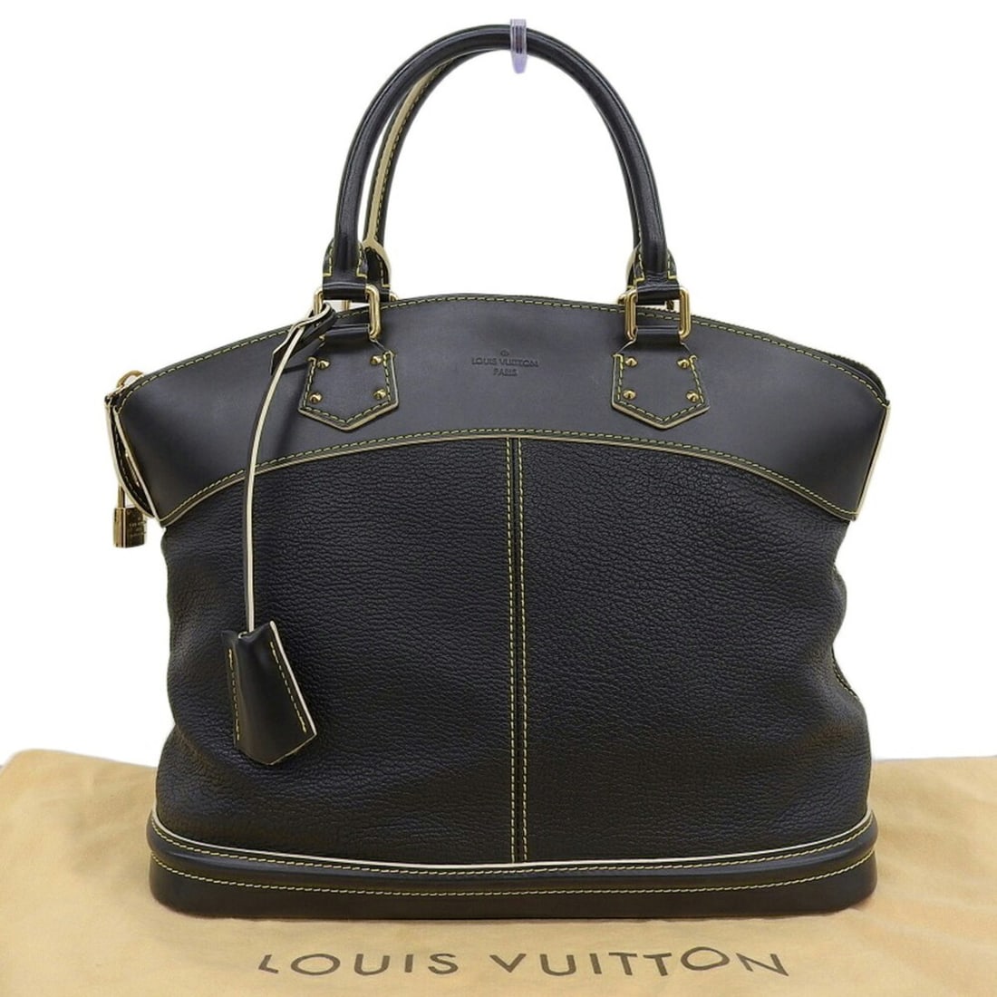 Louis Vuitton Suhali Lockit MM M91875 Handbag, Leather, Noir (Black)