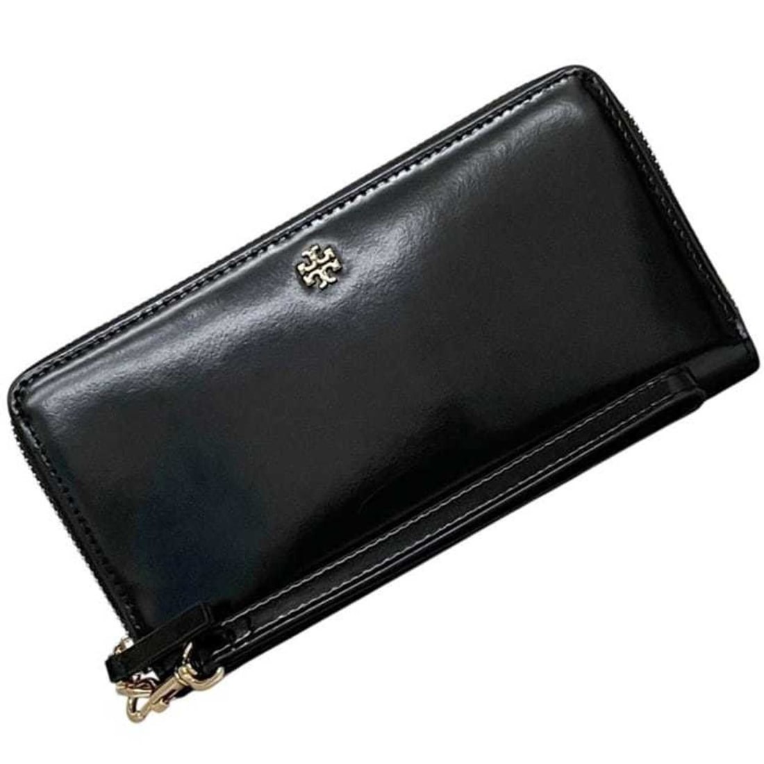 Tory Burch Round Long Wallet Emerson 162753 1124 Leather Black Women's: --- Catalog ---Category: SizeSize (HxWxD): 10cm x 19.5cm x 2.5cm / 3.93'' x 7.67'' x 0.98''Category: DesignType: Long wallet (bi-fold)Color: BlackGender: WomenMaterial: Leather Category: GeneralMPN: 1