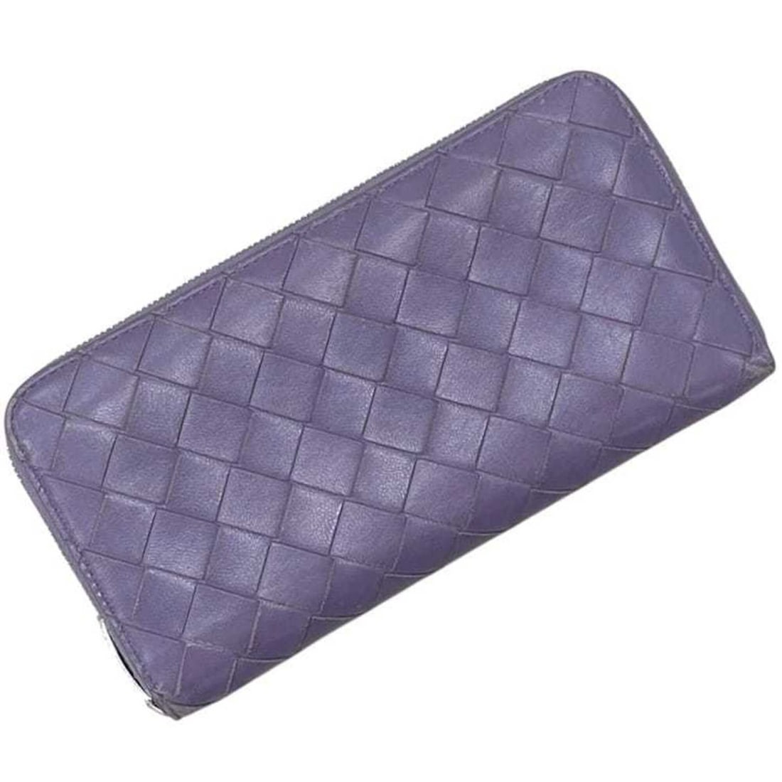 Bottega Veneta Round Long Wallet, Intrecciato, P01866991K, BOTTEGAVENETA, Leather, Purple (Light: --- Catalog ---Category: SizeSize (HxWxD): 10cm x 19cm x 2cm / 3.93'' x 7.48'' x 0.78''Category: DesignType: Long wallet (bi-fold)Color: PurpleGender: WomenMaterial: Leather Category: GeneralBrand: Bo