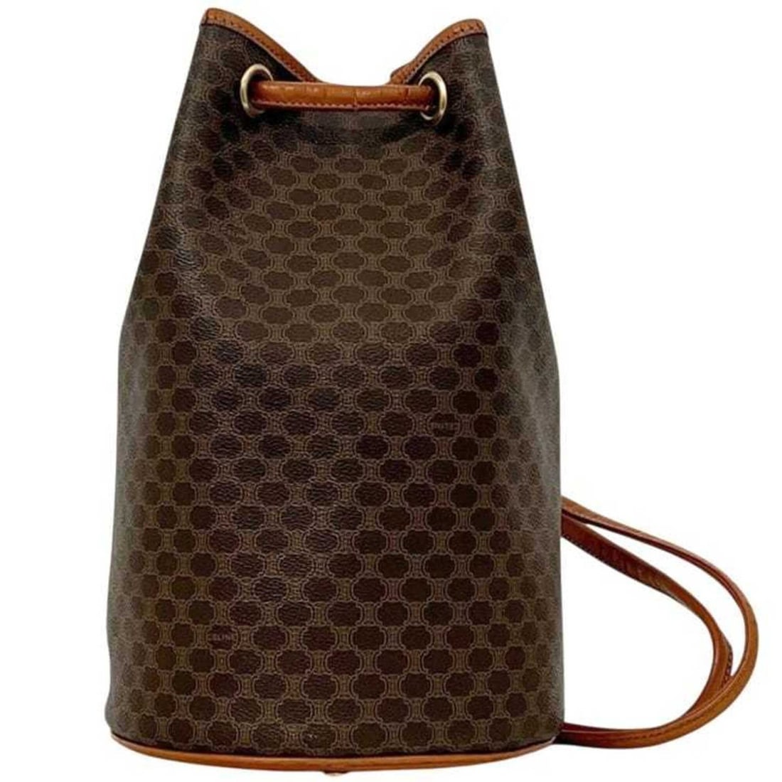 Celine Macadam M08 Backpack/Shoulder Bag, CELINE PVC Leather, Brown, Women's Daypack: --- Catalog ---Category: SizeSize (HxWxD): 31cm x 20cm x 20cm / 12.2'' x 7.87'' x 7.87''Category: DesignType: Pouch, Shoulder bagColor: BrownGender: WomenMaterial: PVC , Leather Category: GeneralBrand
