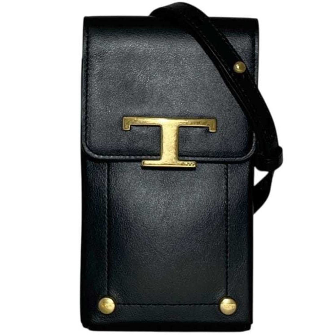 Tod's Pochette Smartphone Shoulder Bag T-Timeless TOD'S Leather Black Women's