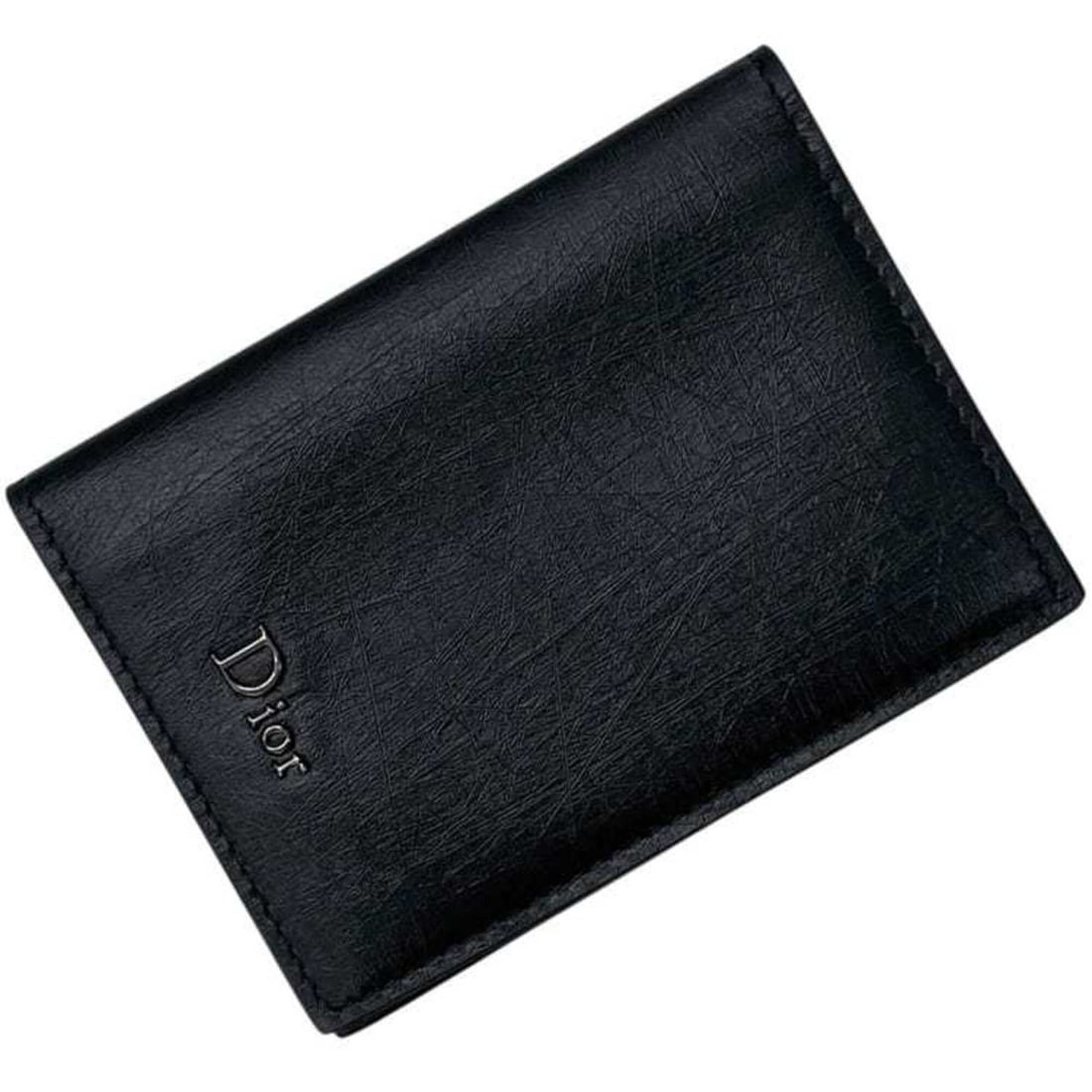Christian Dior Card Case, Business Holder, 10 BO 0197, Leather, Black, Men's: --- Catalog ---Category: DesignType: Card caseColor: BlackGender: MenMaterial: Leather Category: GeneralBrand: Christian DiorCountry of Origin: ItalyCategory: Physical PropertiesSize (HxWxD): 11cm x 8
