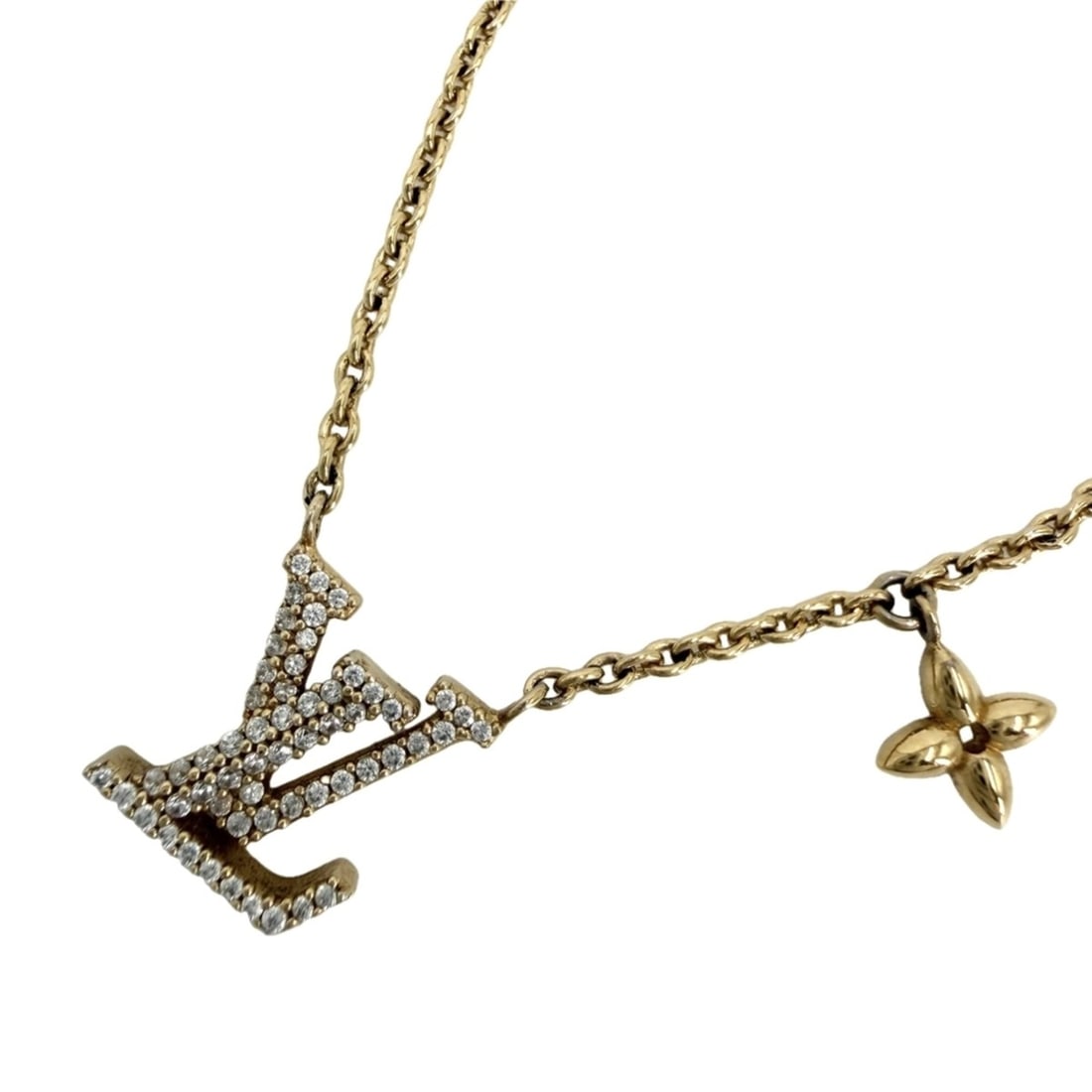 Louis Vuitton Necklace for Women, LV Iconic Accessory Pendant with Adjustable Clasp, Rhinestone, (1 of 13)