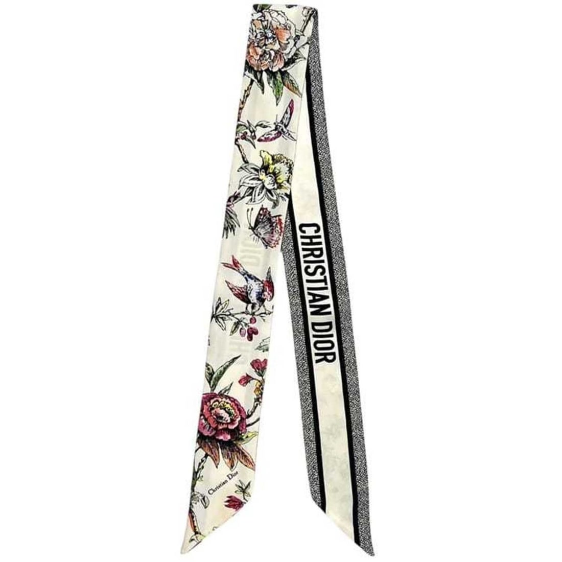 Christian Dior Scarf, Muffler, Ribbon Mitzah Millefiori, 7007088 15MIF 106I611, Dior, 100% Silk,: --- Catalog ---Category: SizeSize (LxW): 1.07m x 6cm / 42.12'' x 2.36''Category: DesignType: ScarfColor: Multi-color, WhiteGender: WomenMaterial: Silk Category: GeneralMPN: 7006144 76MTA106I640Brand: 