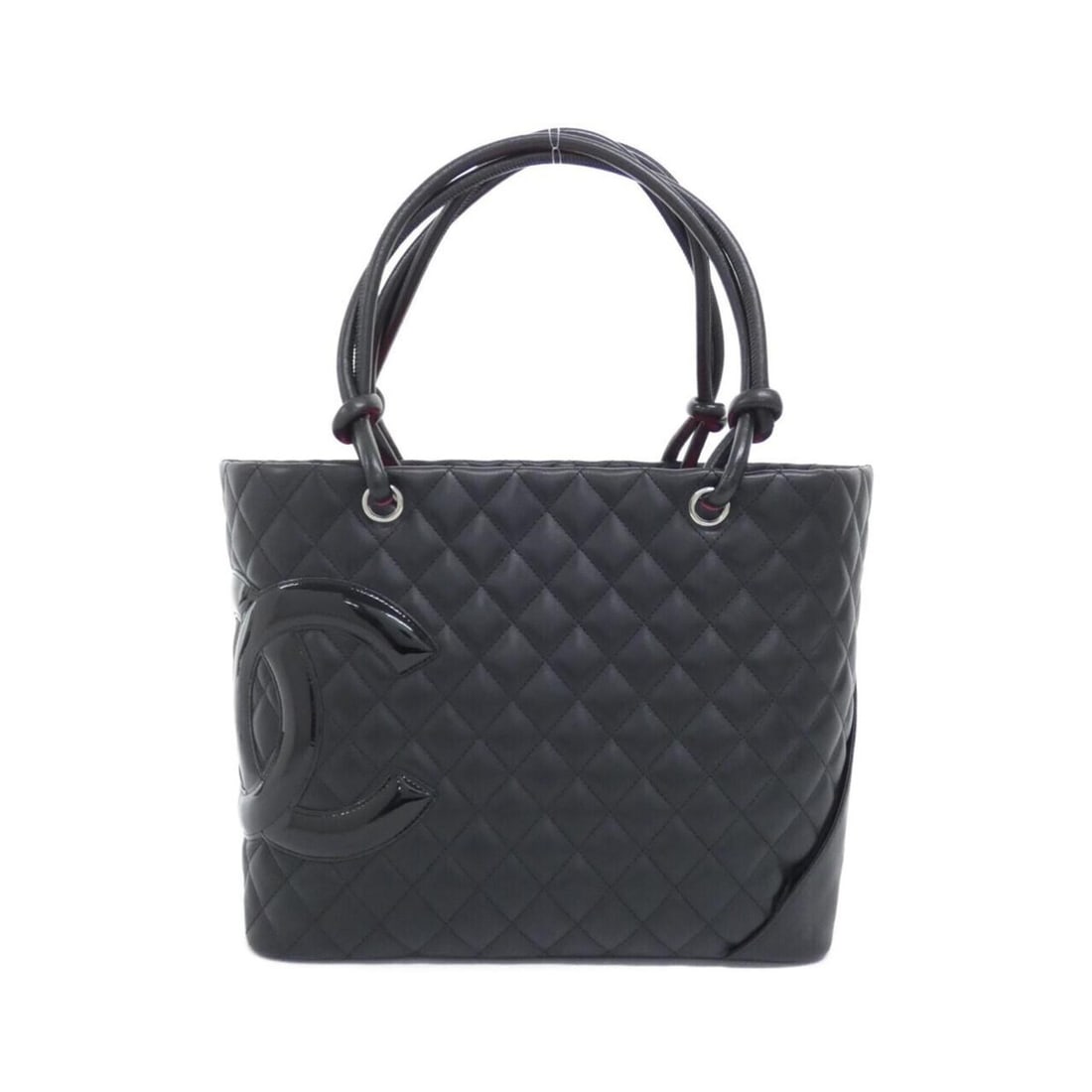 Chanel Cambon Line 25169 Handbag: --- Catalog ---Category: SizeSize (HxWxD): 24cm x 30cm x 14cm / 9.44'' x 11.81'' x 5.51''Category: DesignType: HandbagColor: BlackGender: WomenMaterial: Leather Hardware Color: SilverLeather/Fur