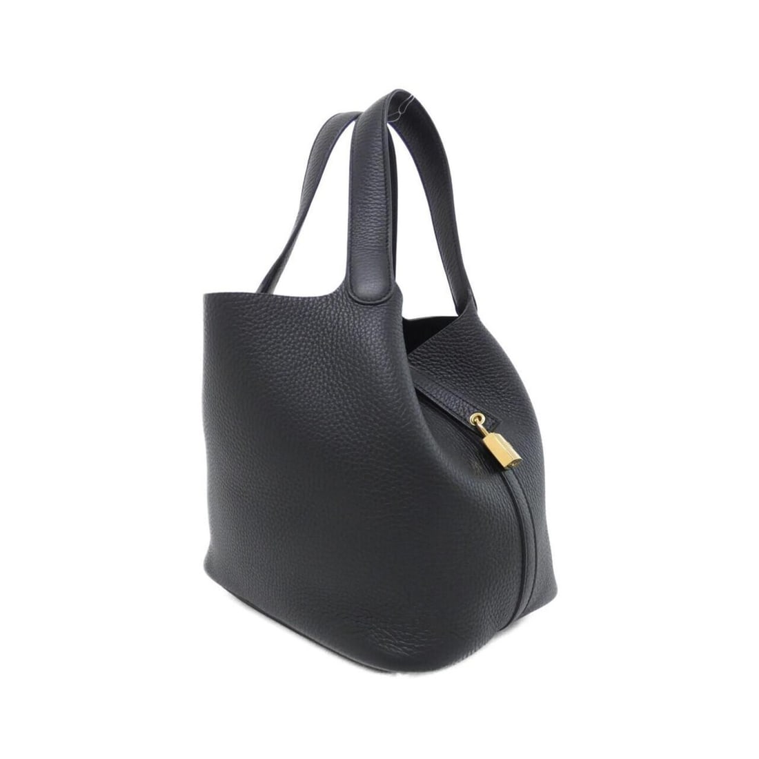 Hermes Picotin Lock MM 060991CC Handbag: --- Catalog ---Category: SizeSize (HxWxD): 22cm x 23cm x 17cm / 8.66'' x 9.05'' x 6.69''Category: DesignType: HandbagColor: BlackGender: Women,MenMaterial: Taurillon clemence leather Hardware Color: