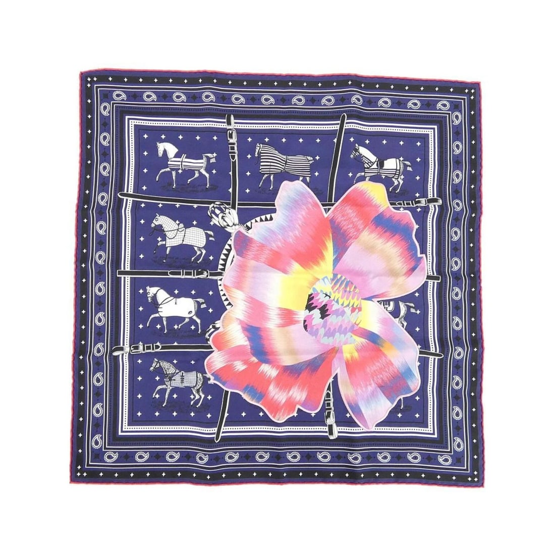 Hermes MABLE SILK Bandana Fleurie 043710S Scarf Muffler: --- Catalog ---Category: SizeSize (LxW): 55cm x 55cm / 21.65'' x 21.65''Category: DesignType: BandanaColor: BlueGender: WomenMaterial: Silk Category: GeneralMPN: 043710SBrand: Hermes--- Item List ---S