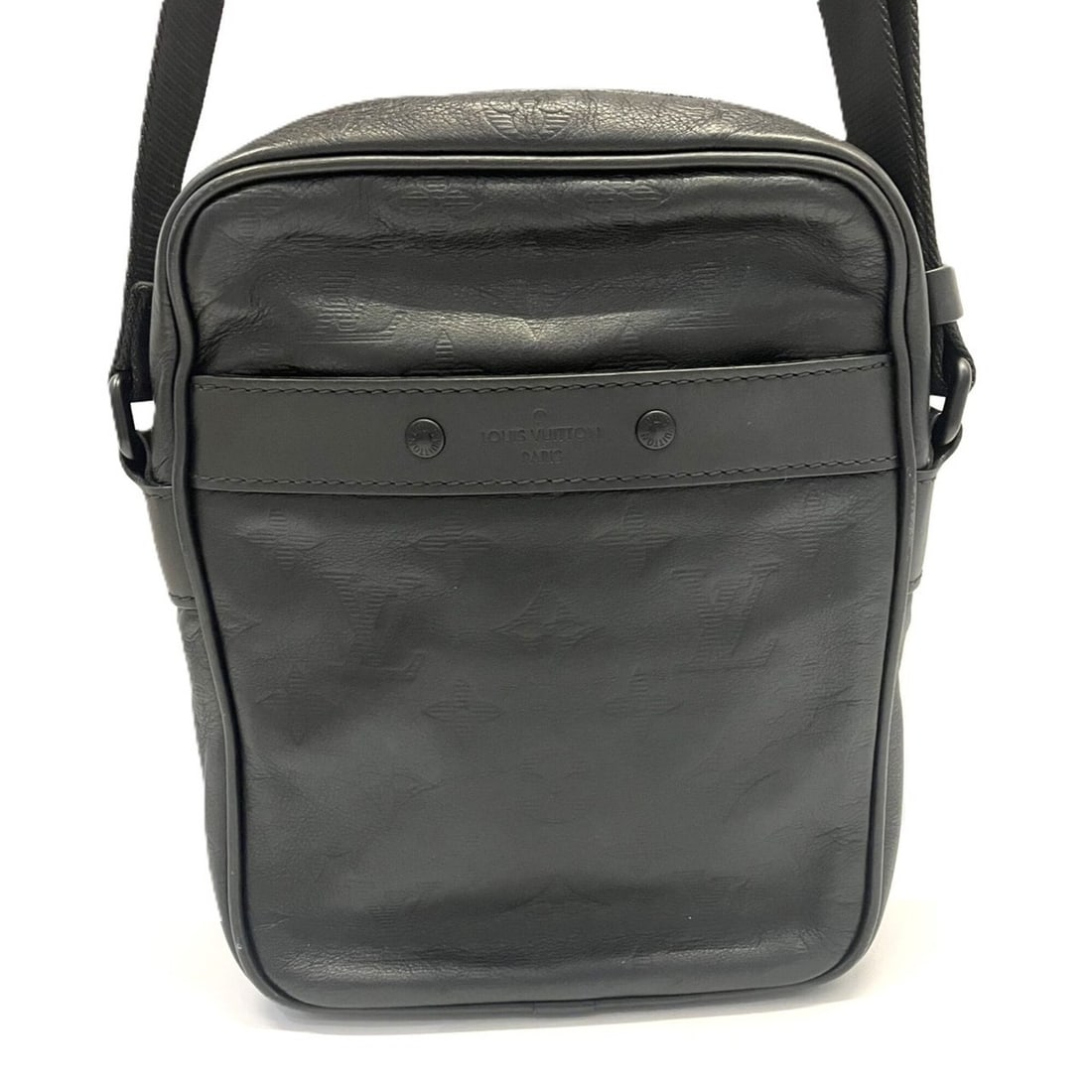 Louis Vuitton Danube Monogram Shadow Leather Black Shoulder Bag M43681 LOUIS VUITTON (1 of 16)
