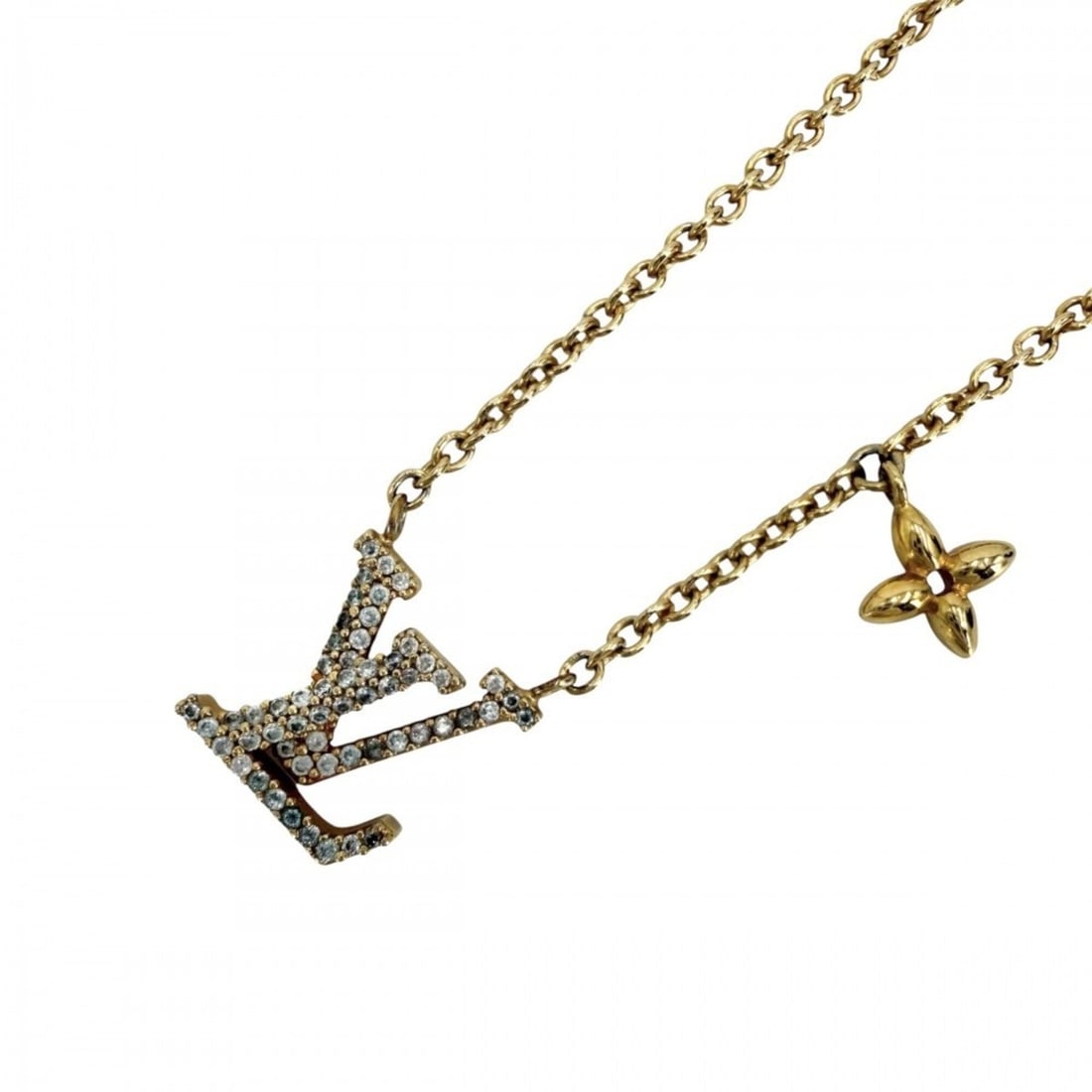 Louis Vuitton Necklace for Women, LV Iconic Accessory Pendant with Adjustable Clasp, Rhinestone, (1 of 17)