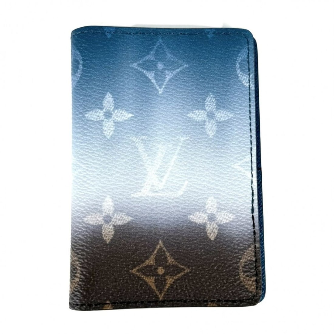Louis Vuitton Men's Monogram Pigment Organizer de Poche Business Card Holder/Card Case, Blue/Brown,: --- Catalog ---Category: DesignType: Business card caseColor: Blue, Brown, WhiteGender: MenMaterial: Monogram Category: GeneralMPN: M28004Brand: Louis VuittonCategory: Physical PropertiesSize (HxWxD):