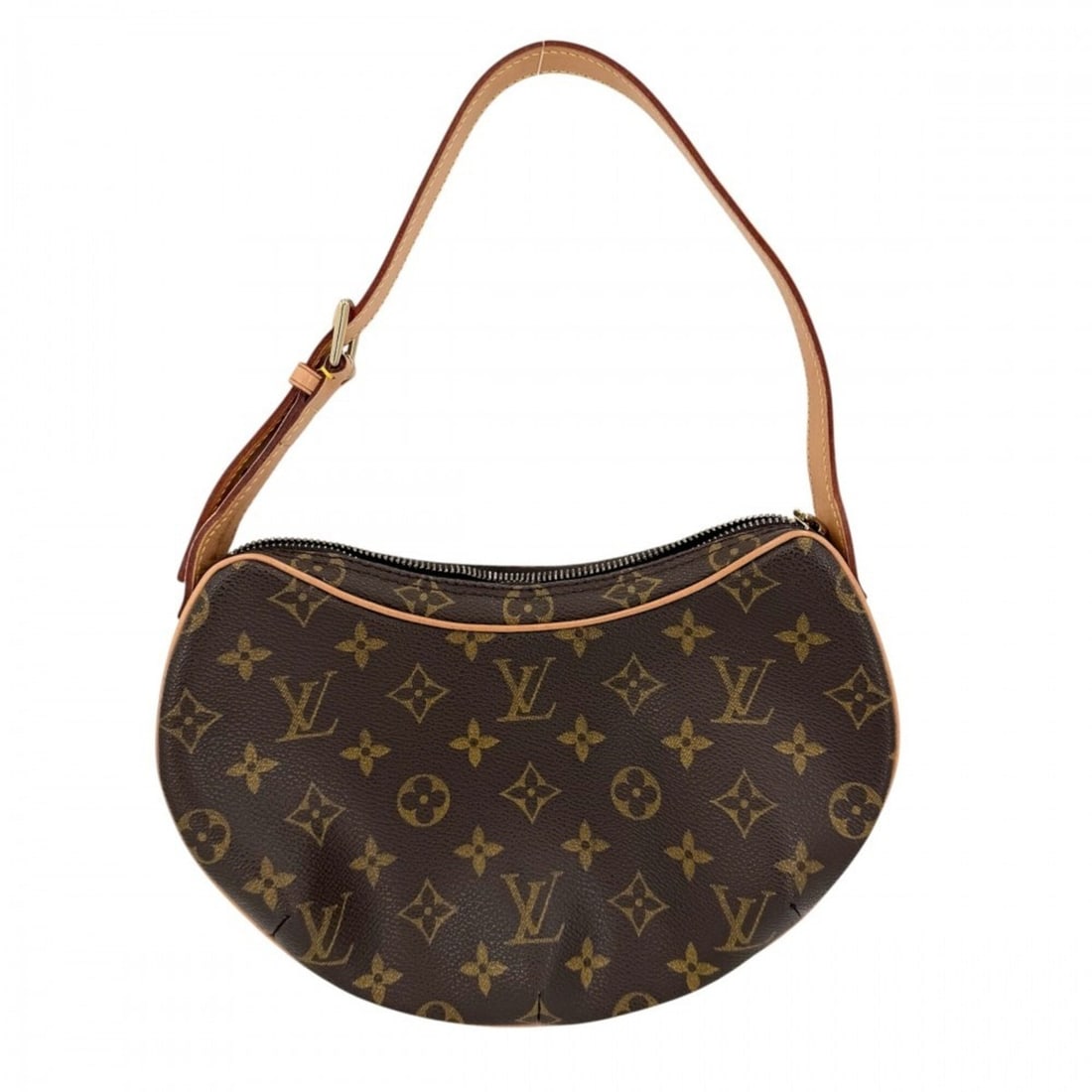 Louis Vuitton Women's Shoulder Bag, Pochette Croissant, M51510, Monogram Canvas, Brown, Gold: --- Catalog ---Category: SizeSize (HxWxD): 14cm x 26cm x 6.5cm / 5.51'' x 10.23'' x 2.55''Category: DesignType: Pochette, Shoulder bagColor: Brown, MonogramGender: WomenMaterial: Monogram Category: Ge