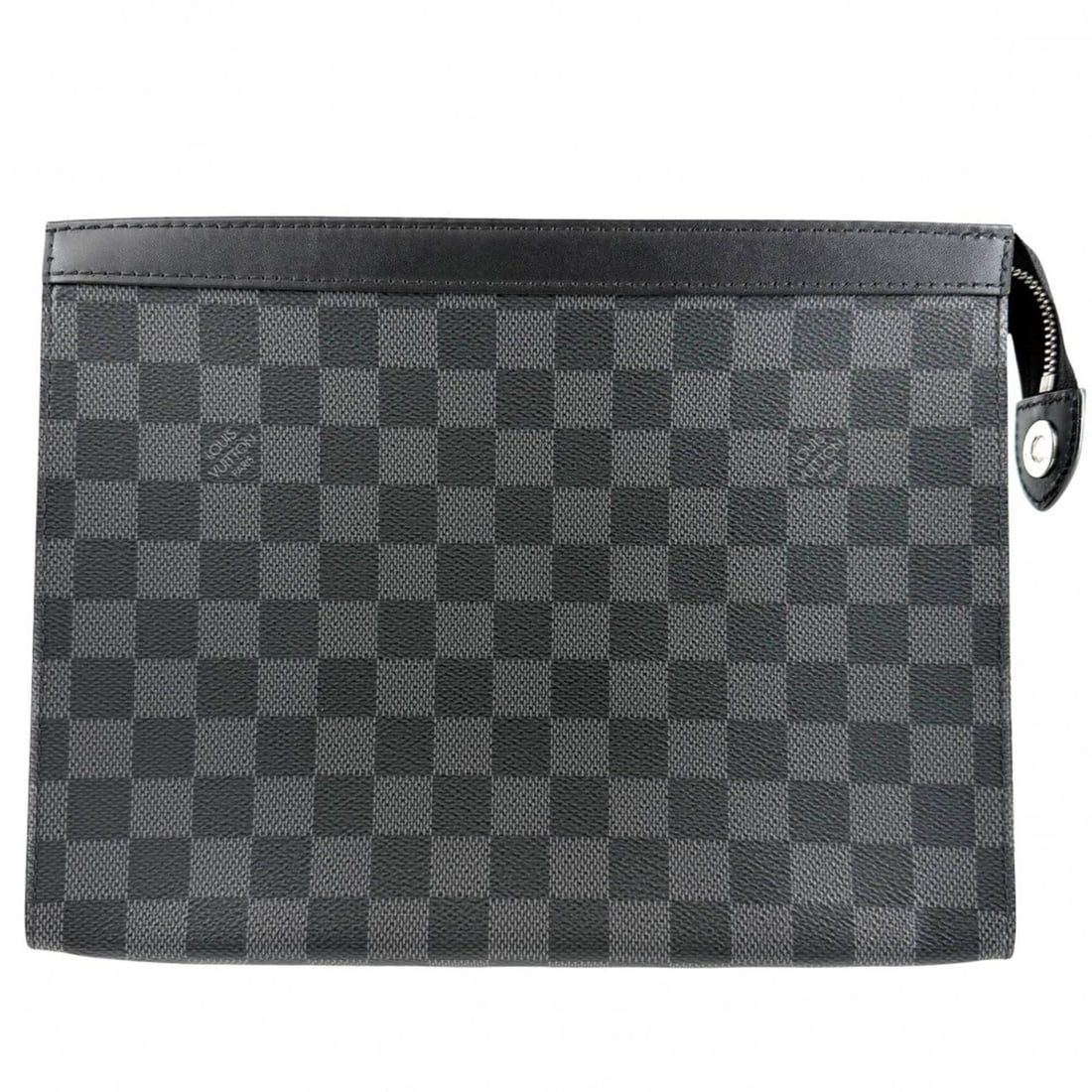 Louis Vuitton Men's Damier Graphite Pochette Voyage MM Clutch Bag, Second LOUIS VUITTON N41696,: --- Catalog ---Category: SizeSize (HxWxD): 21cm x 27cm x 6cm / 8.26'' x 10.62'' x 2.36''Category: DesignType: Clutch bag, PochetteColor: Black, WhiteGender: MenMaterial: Damier Graphite Category: Gene