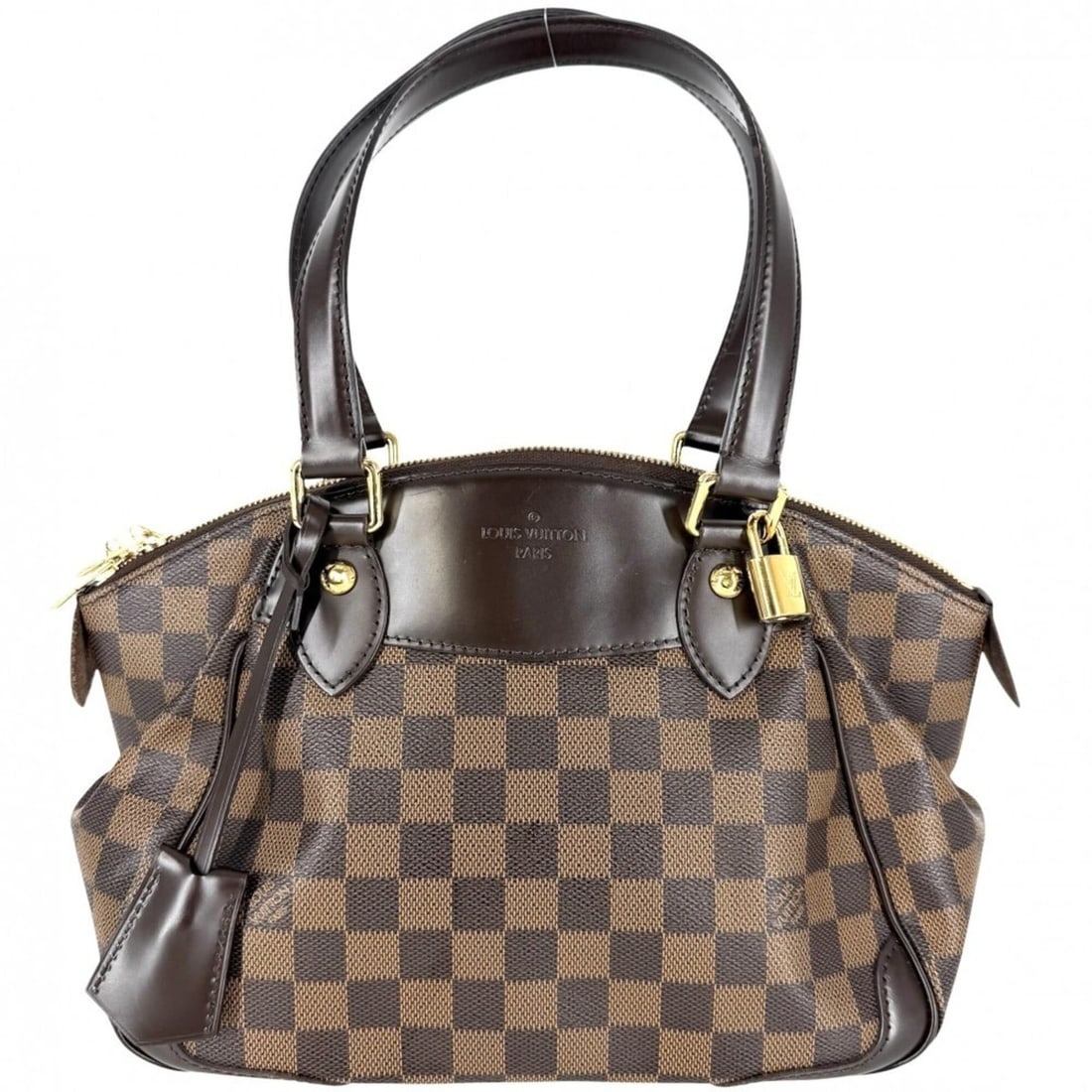 Louis Vuitton Verona PM handbag for women, LOUIS VUITTON N41117, Damier canvas, brown, gold