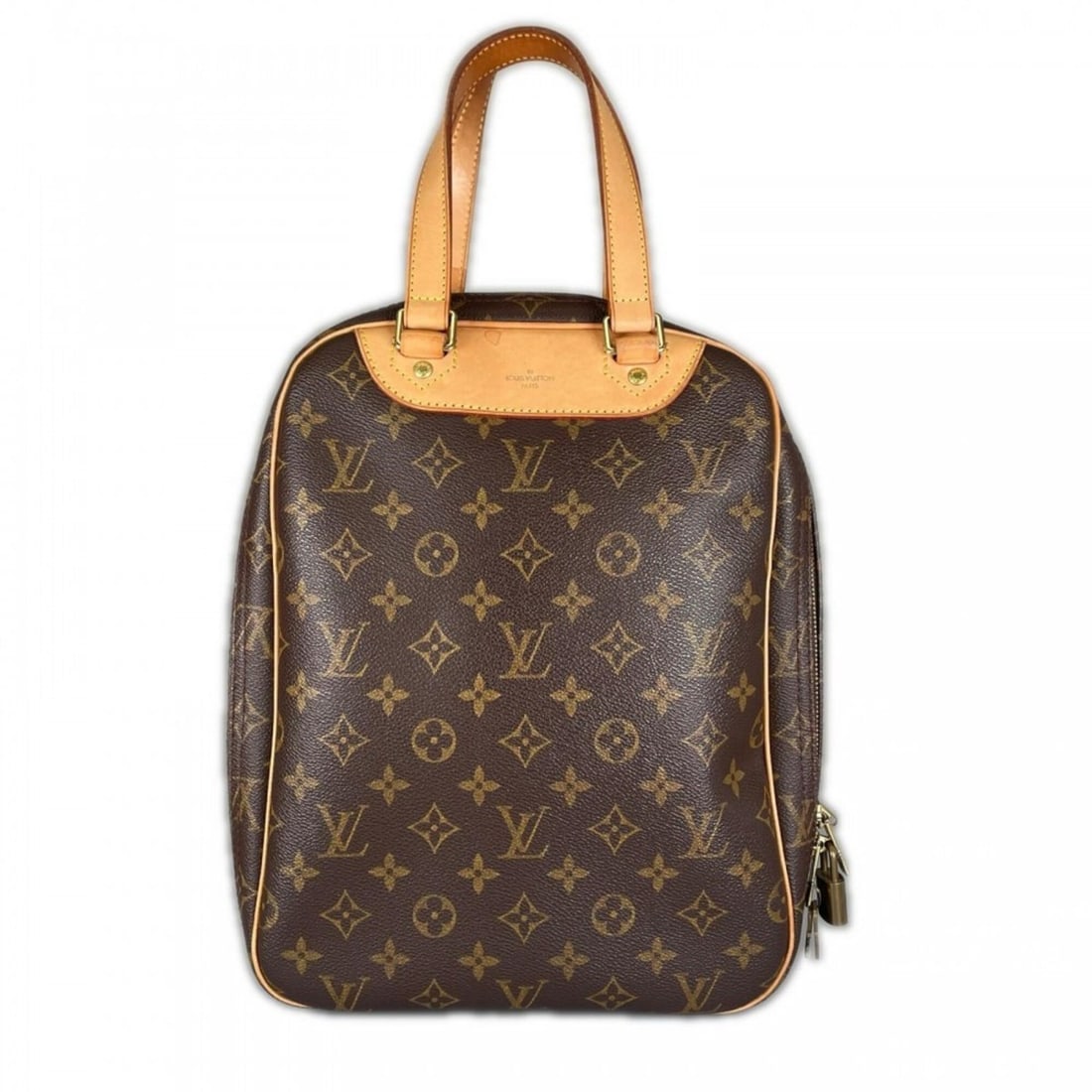 Louis Vuitton Excursion handbag for men and women, M41450, Monogram canvas, brown, gold hardware.: --- Catalog ---Category: SizeSize (HxWxD): 33cm x 24cm x 12cm / 12.99'' x 9.44'' x 4.72''Category: DesignType: HandbagColor: Brown, Monogram, WhiteGender: Men,WomenMaterial: Monogram Category: General