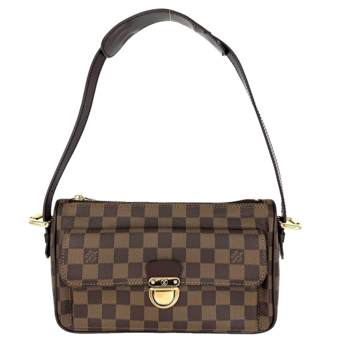 Louis Vuitton Women's Ravello GM Shoulder Bag/Handbag, N60006, Damier Canvas, Brown, Gold Hardware