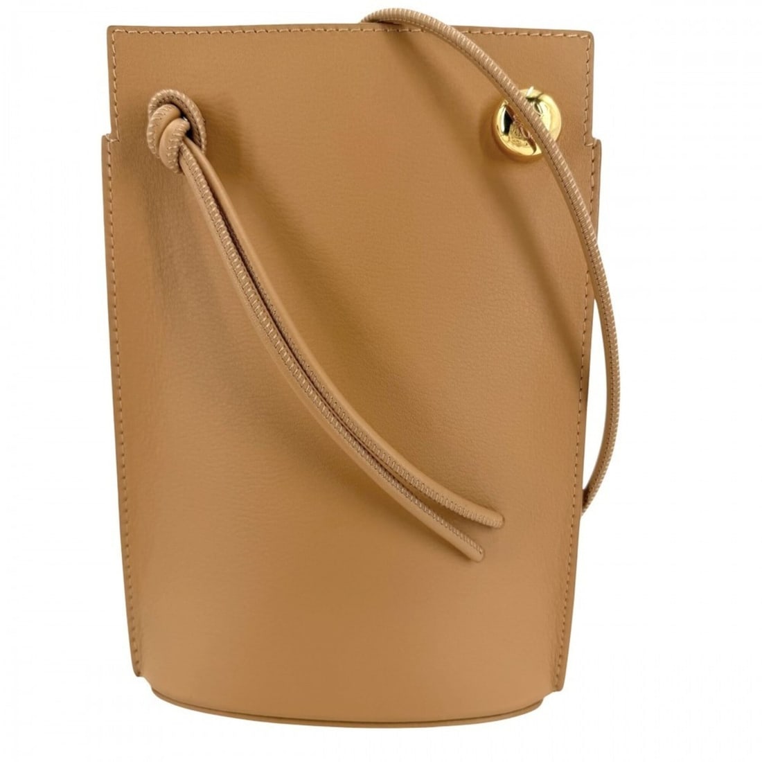 Loewe Women's Anagram Pebble Dice Pocket Mini Shoulder Bag, Leather, Beige, Gold Hardware