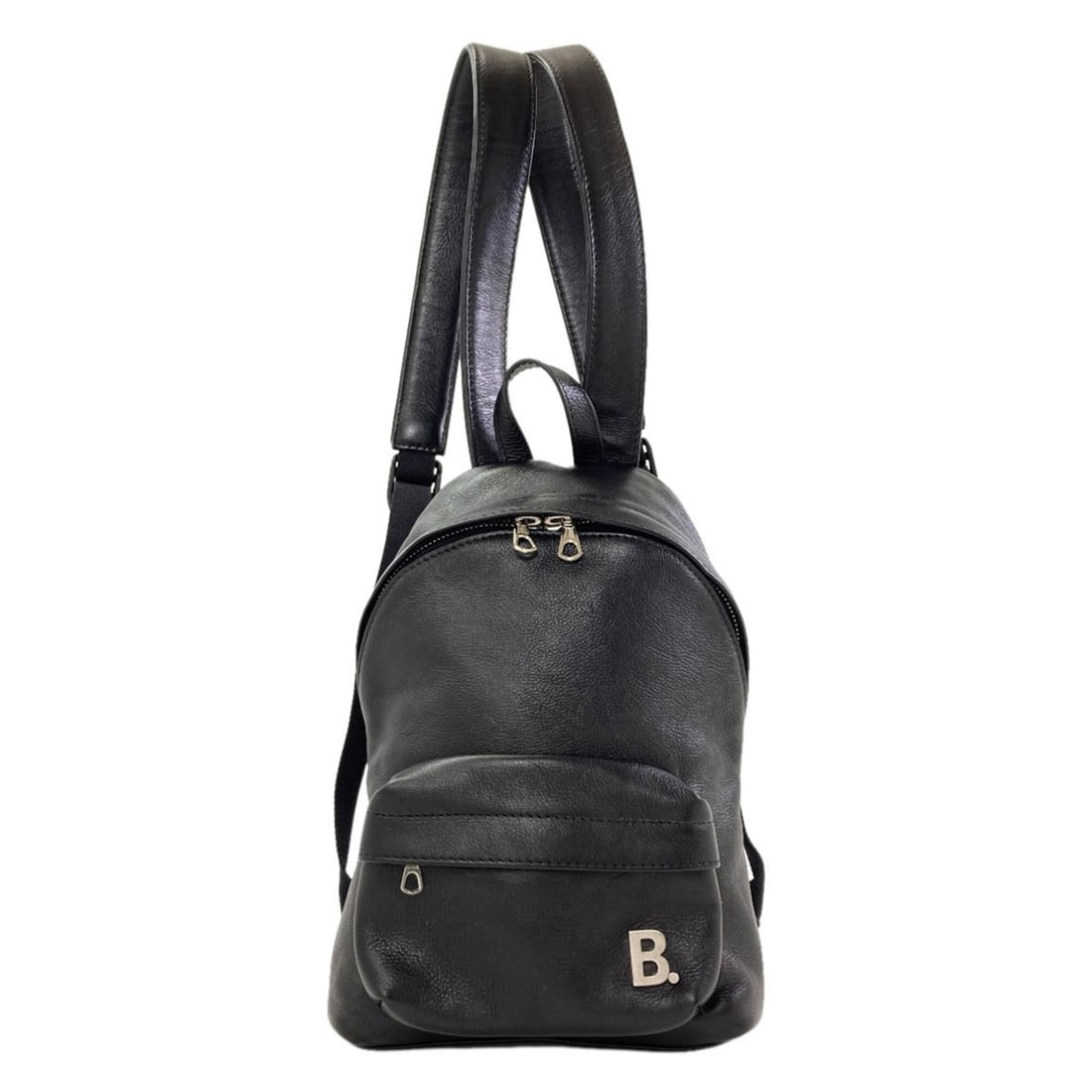 Balenciaga 580026 B Logo Backpack/Daypack Leather Women's BALENCIAGA: --- Catalog ---Category: SizeSize (HxWxD): 25cm x 17cm x 7cm / 9.84'' x 6.69'' x 2.75''Category: DesignType: BackpackColor: BlackGender: WomenMaterial: Leather Category: GeneralBrand: Balenciaga--- It