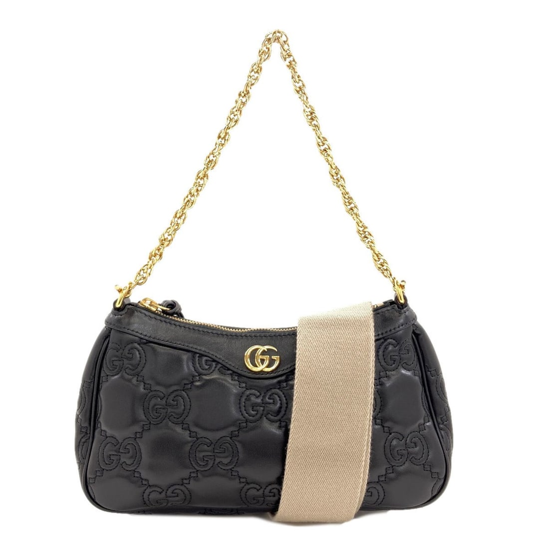 Gucci 735049 GG Matelassé 2-Way Handbag, Calfskin, Women's GUCCI: --- Catalog ---Category: SizeSize (HxWxD): 13.5cm x 22cm x 5.5cm / 5.31'' x 8.66'' x 2.16''Category: DesignType: HandbagColor: BlackGender: WomenMaterial: Leather Category: GeneralBrand: Gucci--- Item