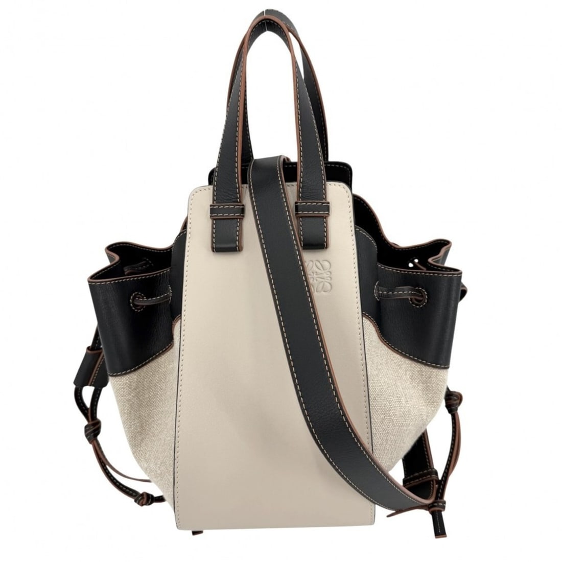 Loewe Women's Anagram Hammock Bag - Shoulder Bag, Handbag, Crossbody Tote Drawstring, Leather,: --- Catalog ---Category: SizeSize (HxWxD): 24cm x 32cm x 25cm / 9.44'' x 12.59'' x 9.84''Category: DesignType: Handbag, Shoulder bag, Tote bagColor: Beige, Black, WhiteGender: WomenMaterial: Leather C