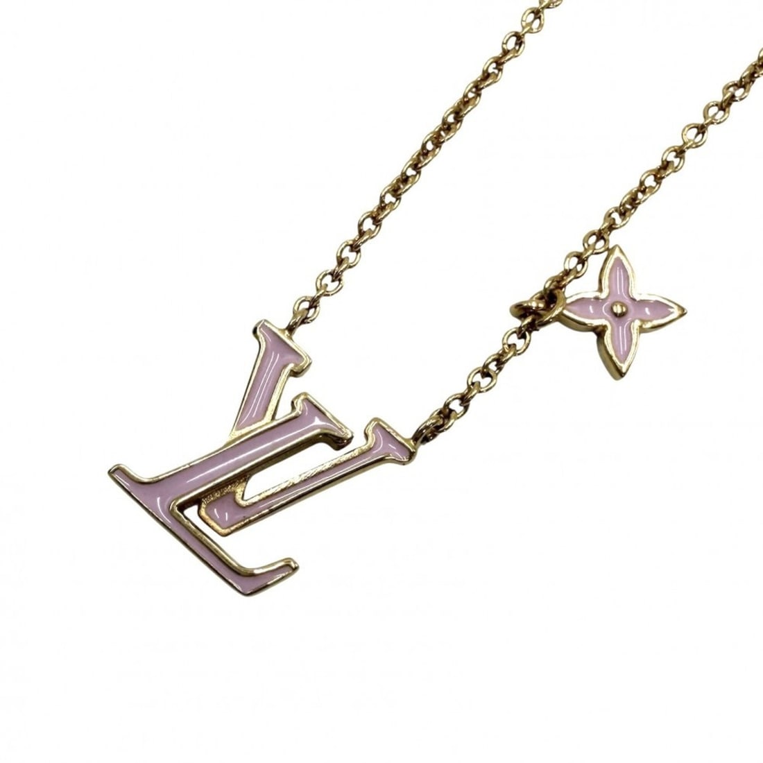 Louis Vuitton Necklace for Women, LV Iconic Enamel Necklace, Adjustable, Monogram Flower, LOUIS