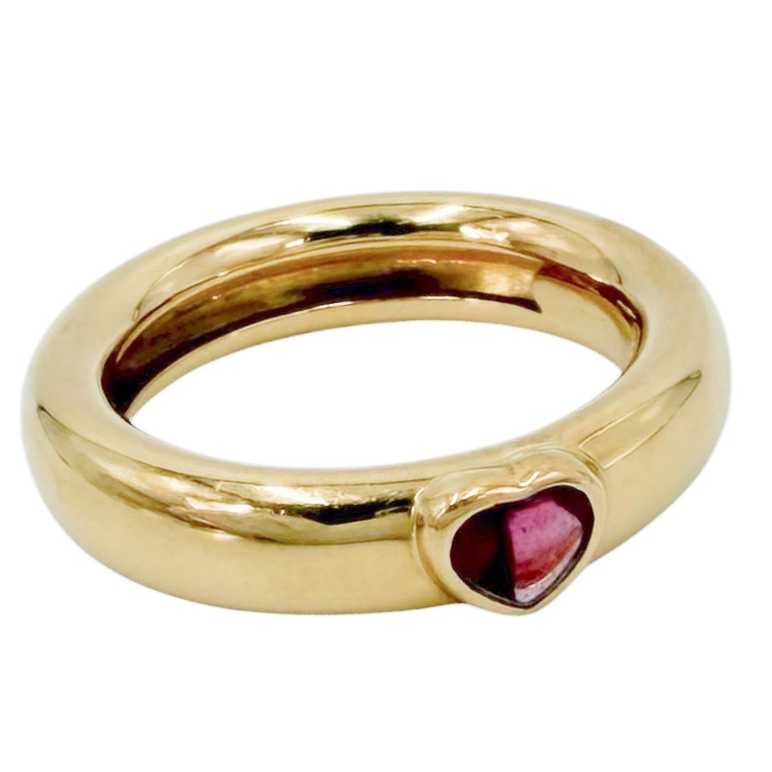 Tiffany & Co. Women's Heart Friendship Ring, Au750 18K Yellow Gold, Pink Tourmaline, Approx. 5.2g: --- Catalog ---Category: SizeJP Size: 13US Size: 6.5Category: DesignColor: Yellow goldGender: WomenMaterial: Yellow gold (18K)Category: GeneralBrand: Tiffany--- Item List ---Section: ConditionRanking: