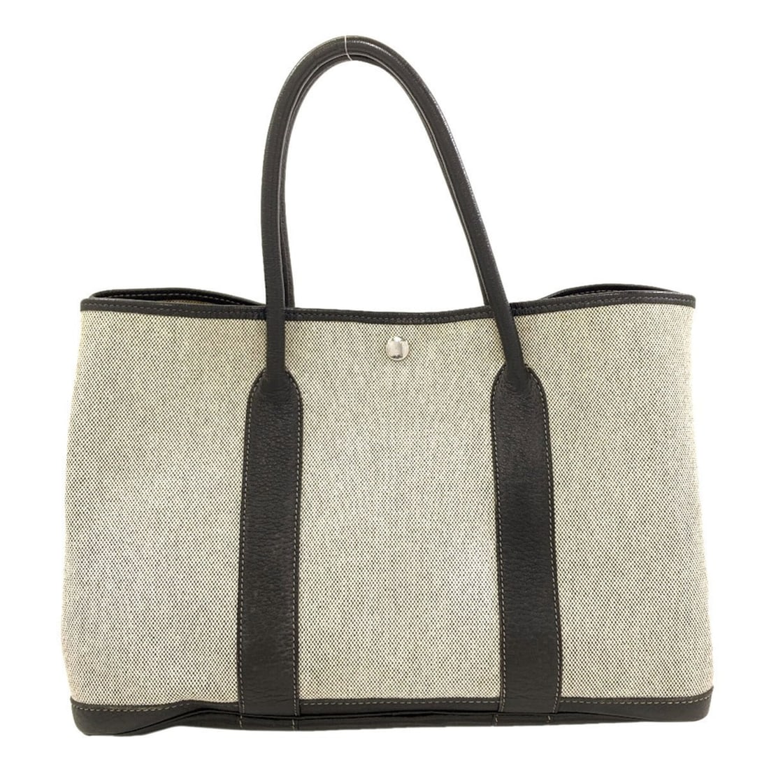 Hermes Garden Party PM Tote Bag, Toile H, Women's HERMES: --- Catalog ---Category: SizeSize (HxWxD): 25cm x 36cm x 18cm / 9.84'' x 14.17'' x 7.08''Category: DesignType: Tote bagColor: Black, GrayGender: WomenMaterial: Toile H Category: GeneralBrand: Hermes--
