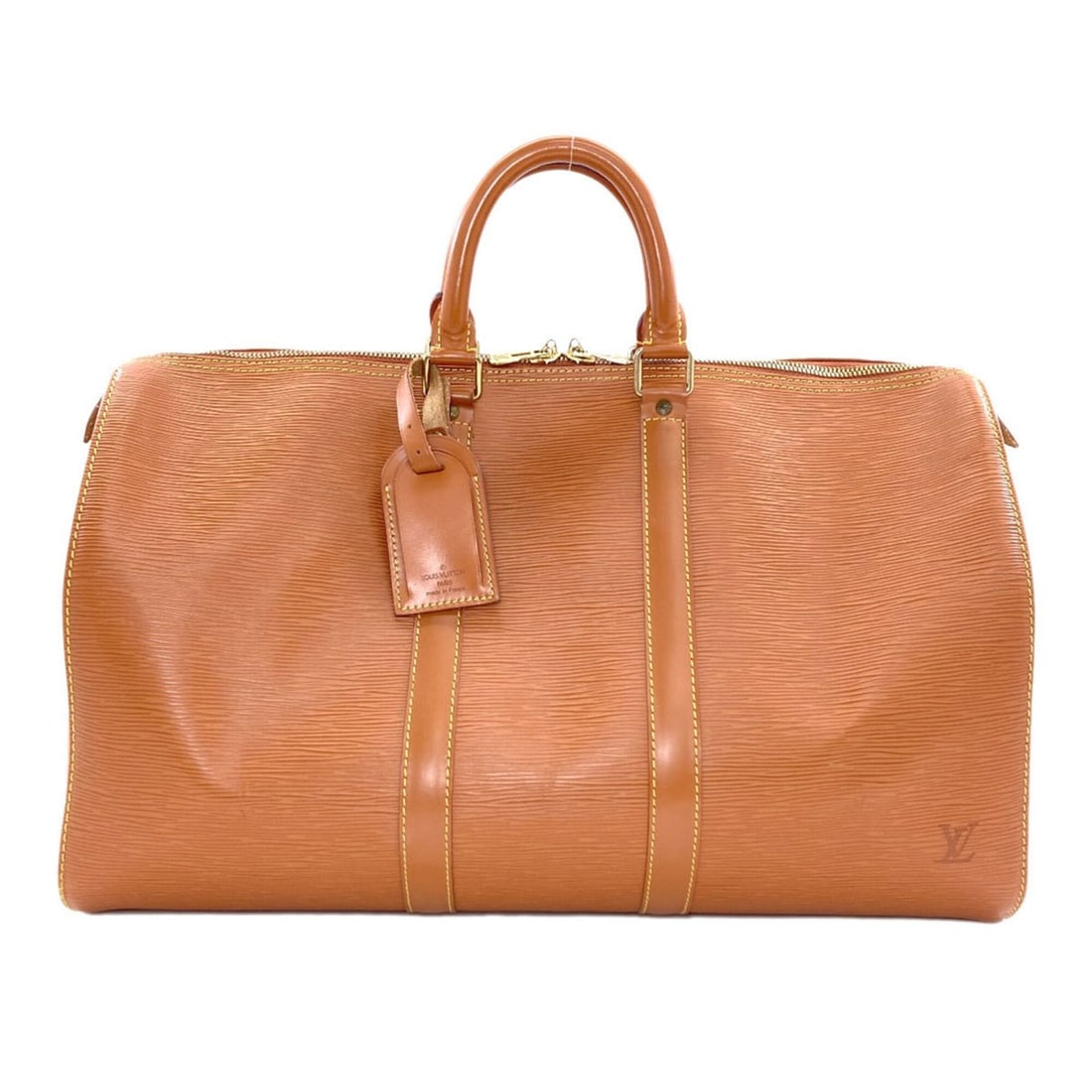 Louis Vuitton M42978 Keepall 45 Boston Bag, Epi Leather, Women's LOUIS VUITTON: --- Catalog ---Category: SizeSize (HxWxD): 28cm x 47cm x 20cm / 11.02'' x 18.5'' x 7.87''Category: DesignType: Boston bagColor: Gold CipangoGender: WomenMaterial: Epi leather Category: GeneralMPN: M42